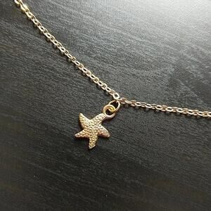 Anklet, Gold Starfish 11" new old stock fashion costume jewelry gold color metal